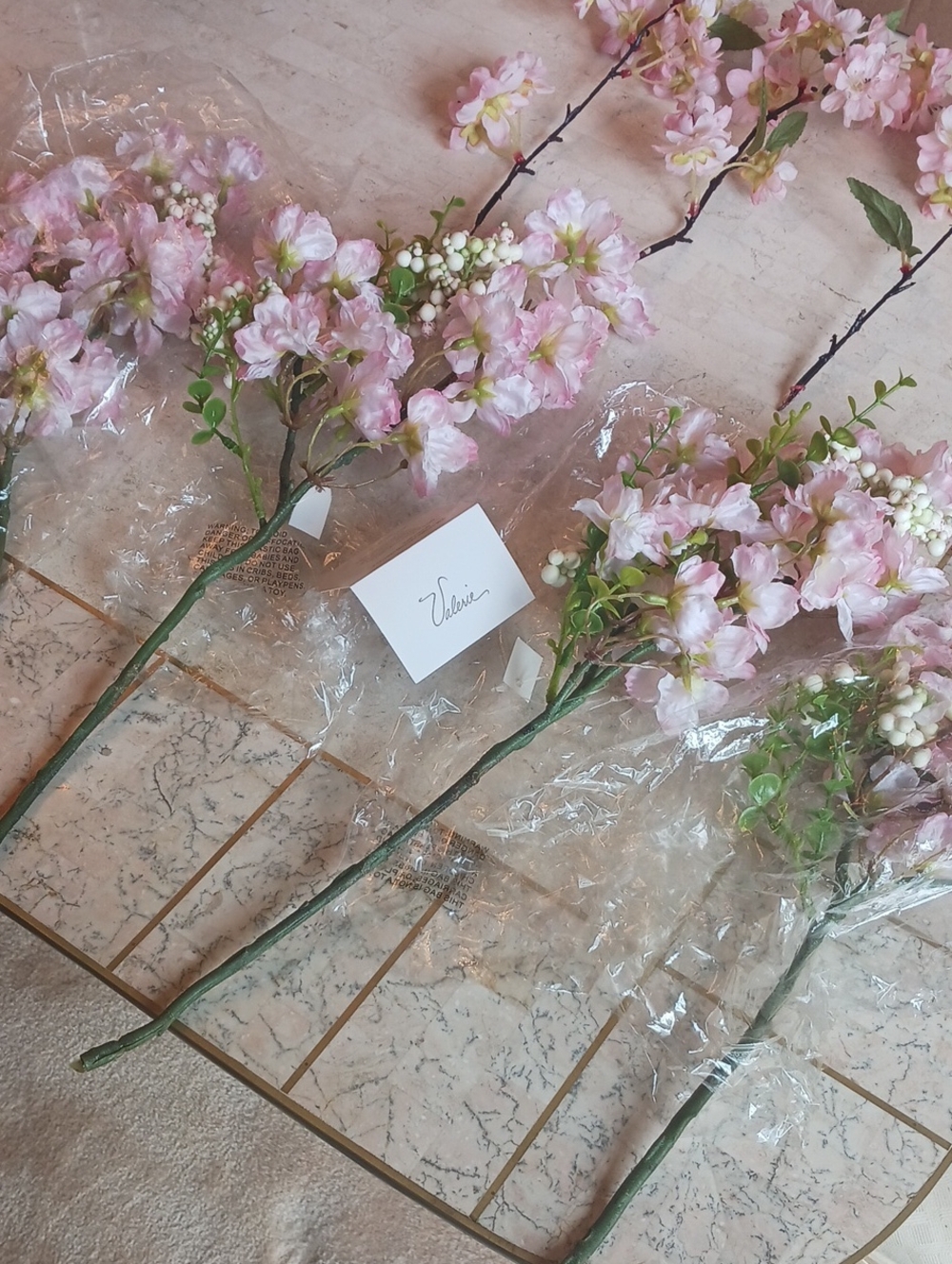 Floral-faux Cherry Blossom "Picks" by Valeri/QVC..NEW In Box,,see Description - Picture 3 of 14